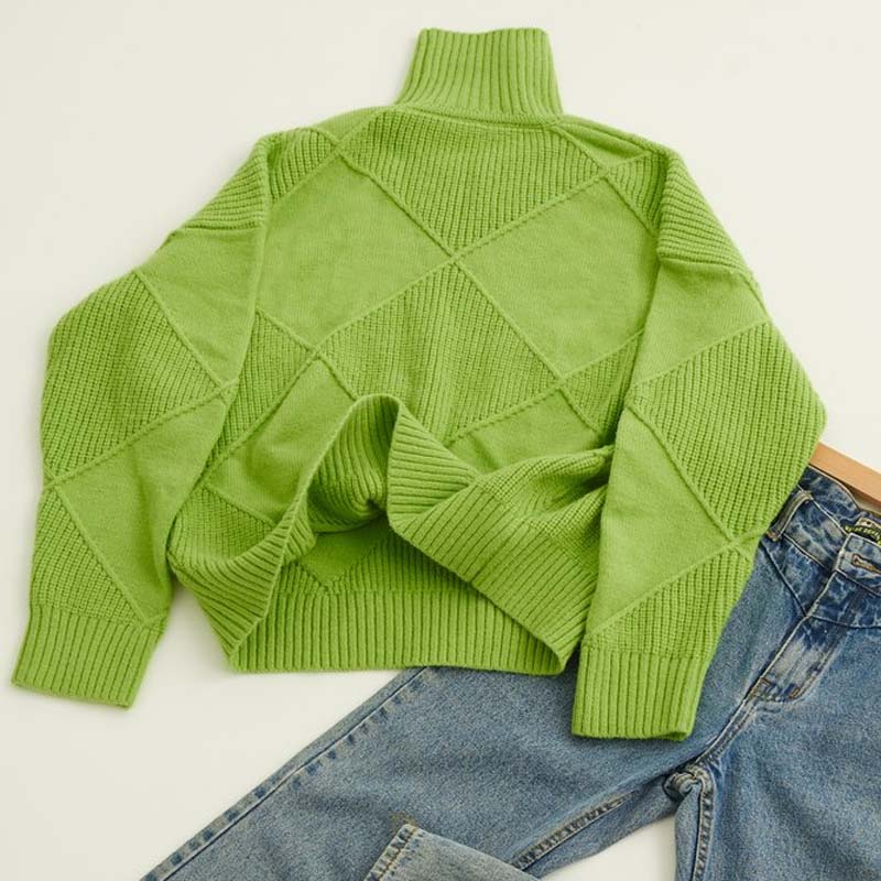 Denise | Cozy High Collar Knit Sweater