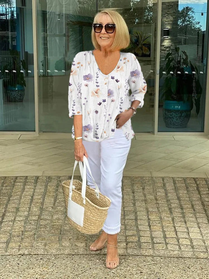 Alisa | Floral Tummy-Coverage Blouse