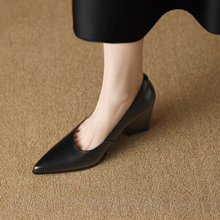 Zella genuine leather heels for women