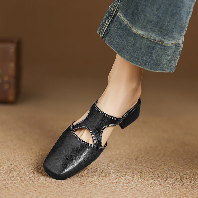 Dessa genuine leather mules for women