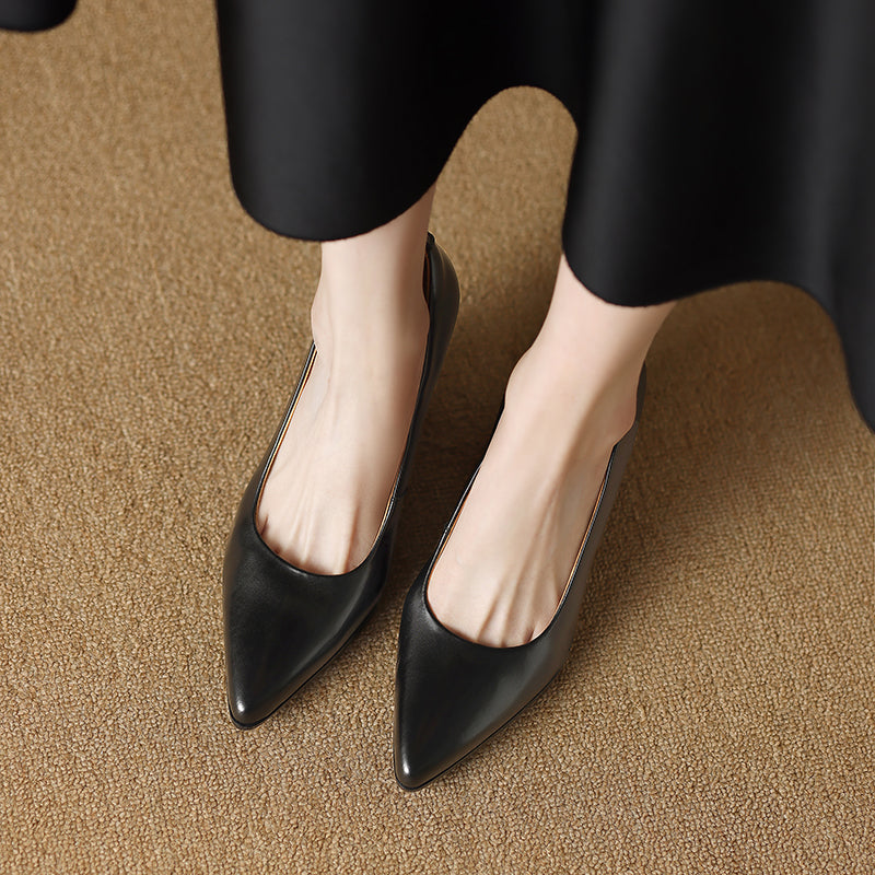 Zella genuine leather heels for women