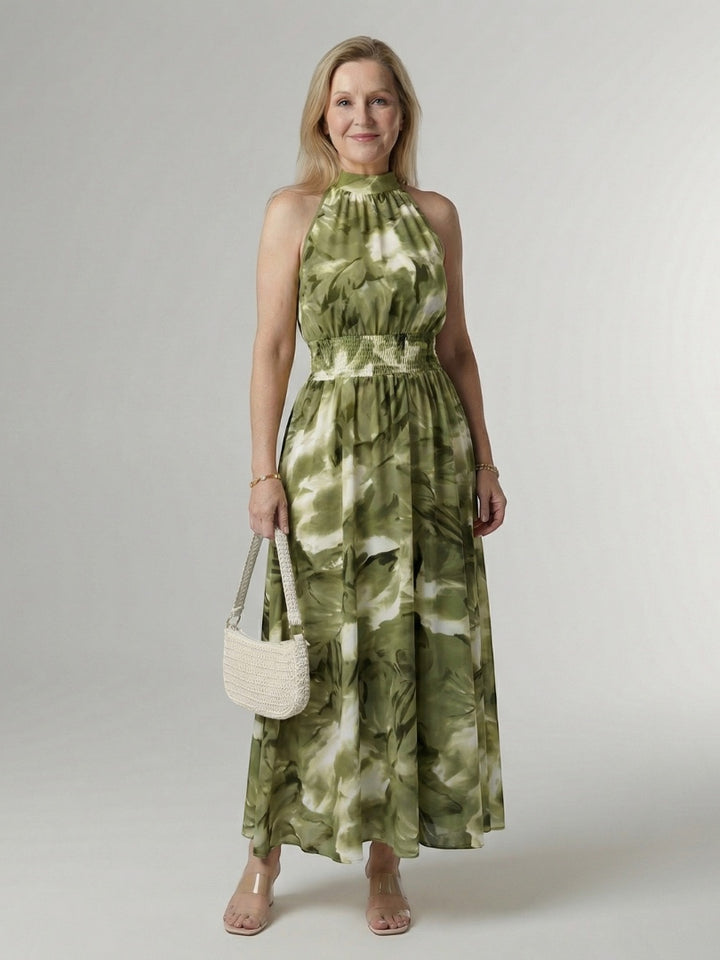 Martyna | Midi Halter Dress