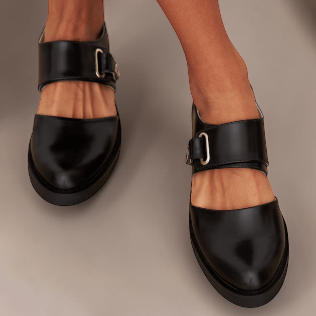 Norma adjustable strap mary jane flats for women