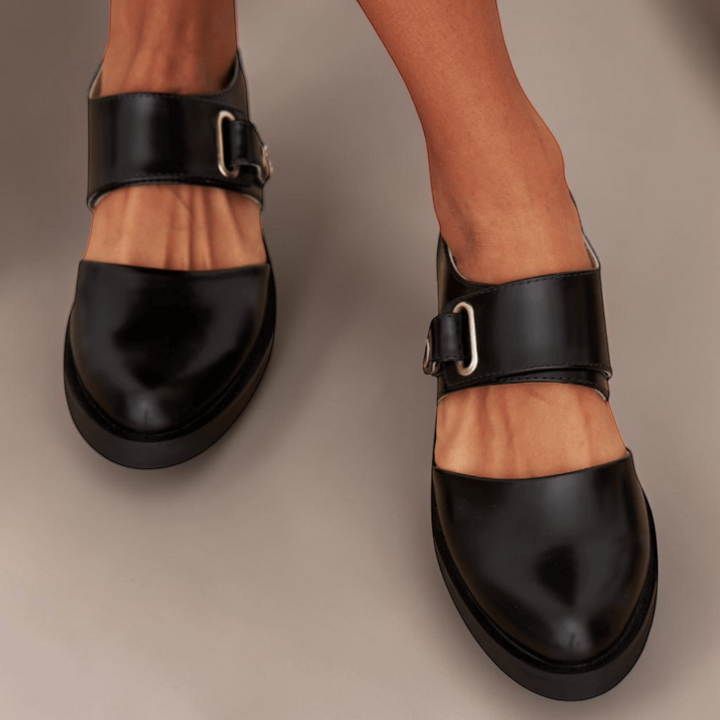 Norma adjustable strap mary jane flats for women