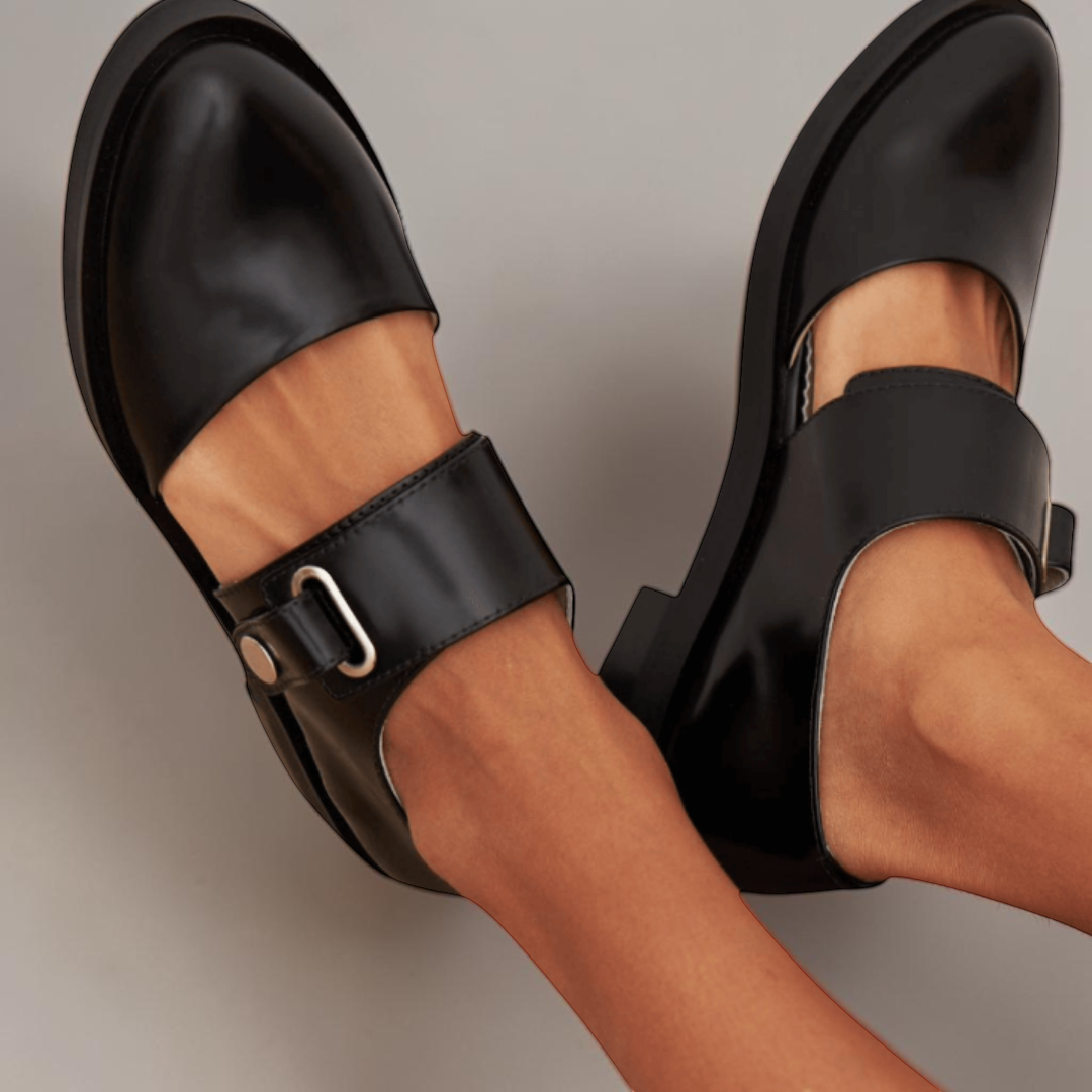 Norma adjustable strap mary jane flats for women