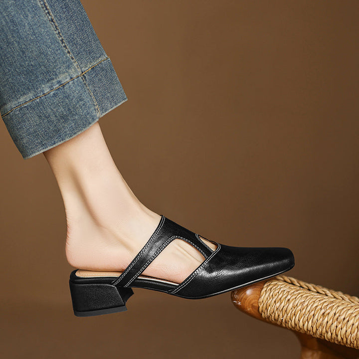 Dessa genuine leather mules for women