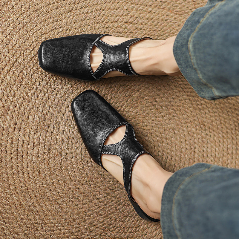 Dessa genuine leather mules for women