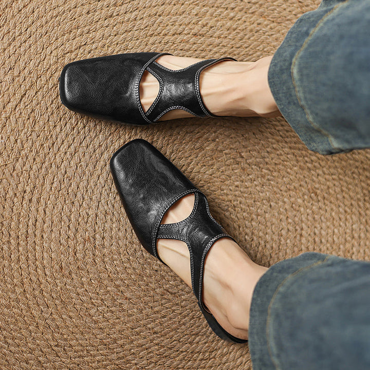 Dessa genuine leather mules for women
