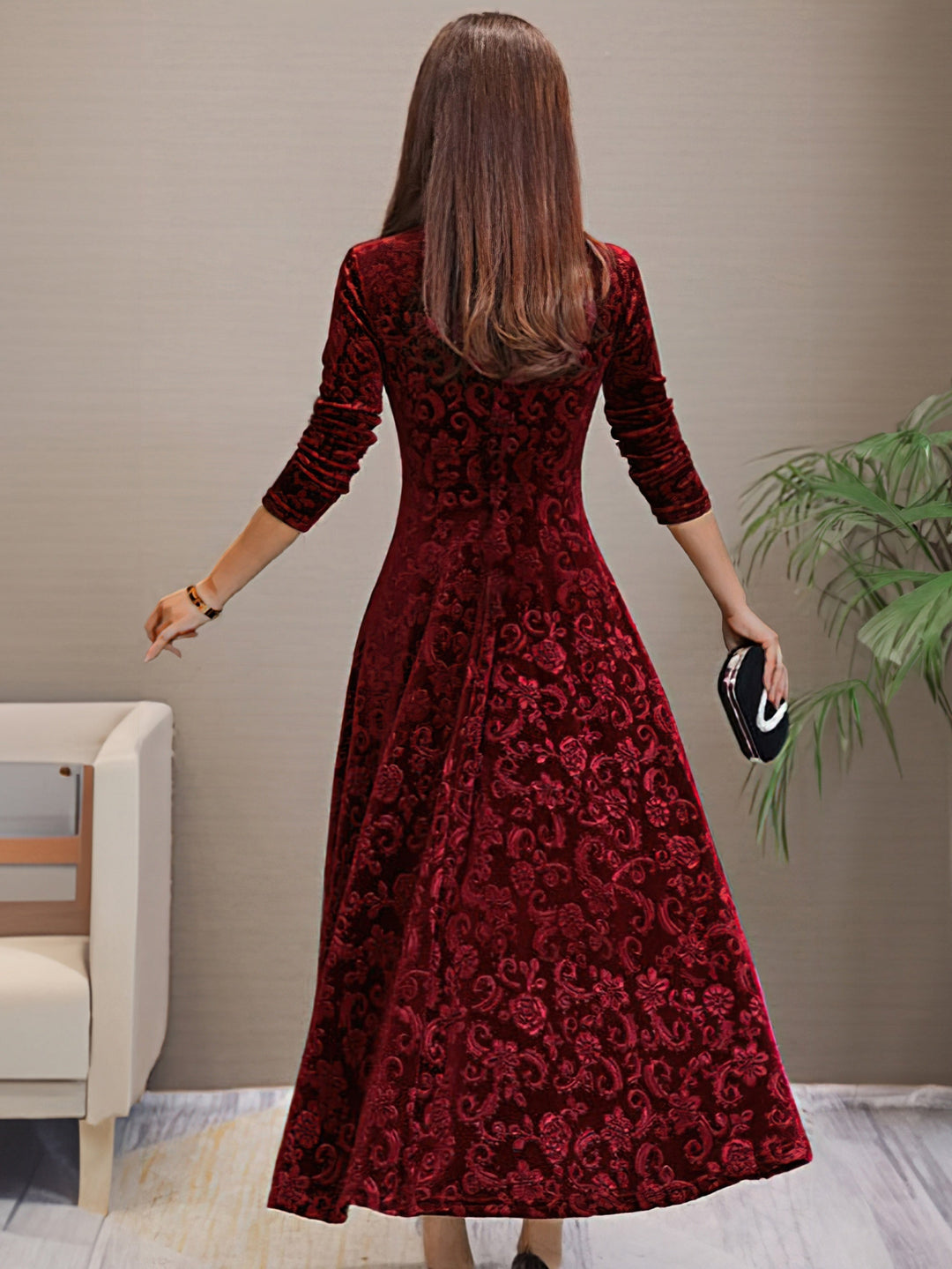 Denise | Velvet Holiday Dress with Timeless Elegance