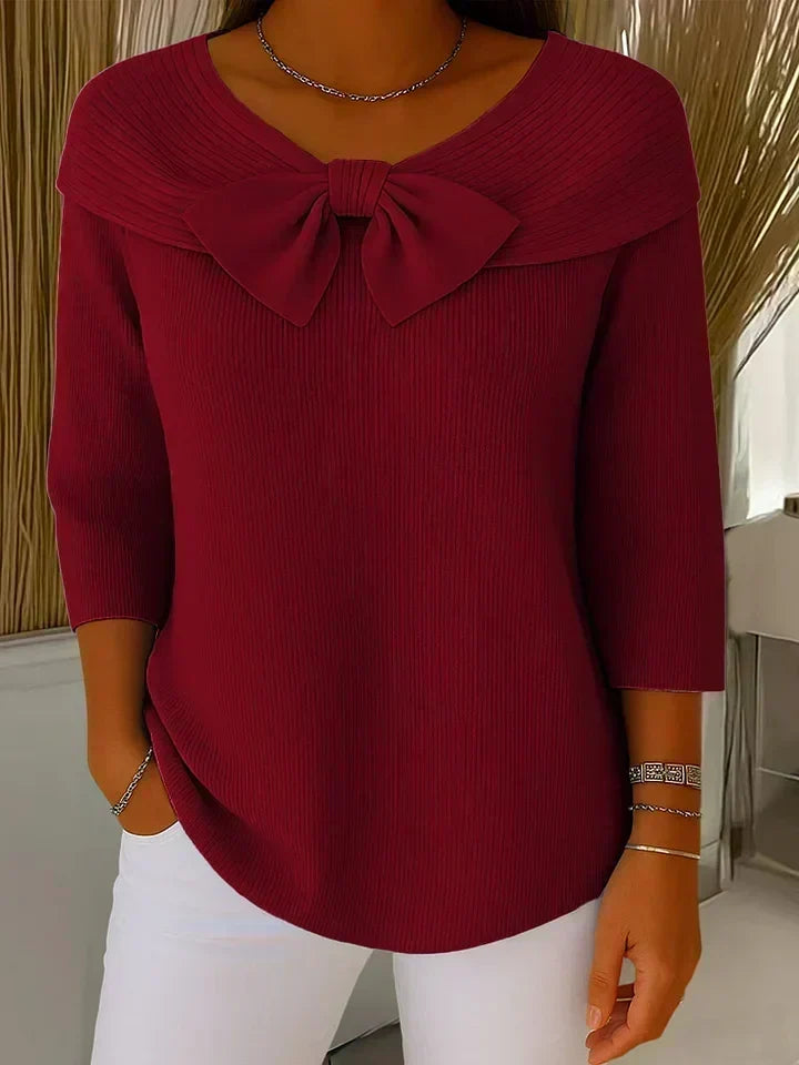 Trinidad bow neck sweater for women