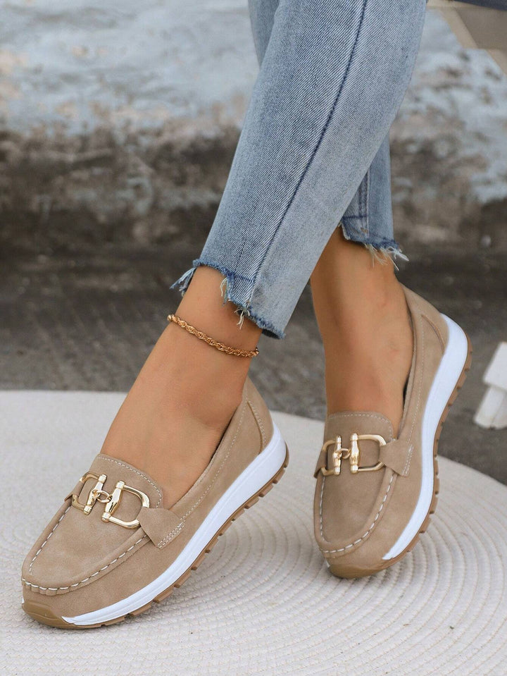 Eloise flat buckle moccasins for women