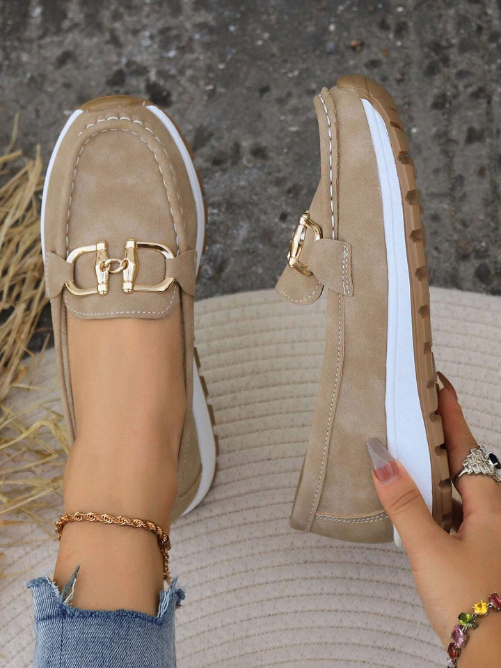 Eloise flat buckle moccasins for women