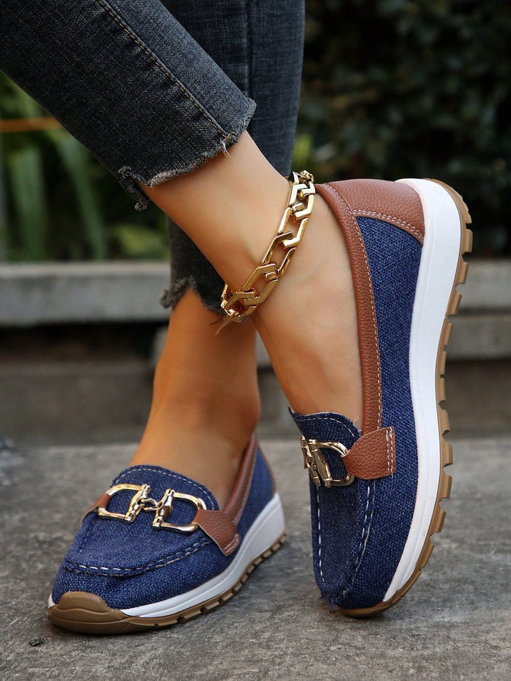 Eloise flat buckle moccasins for women