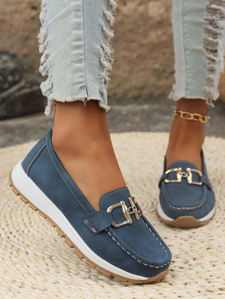 Eloise flat buckle moccasins for women
