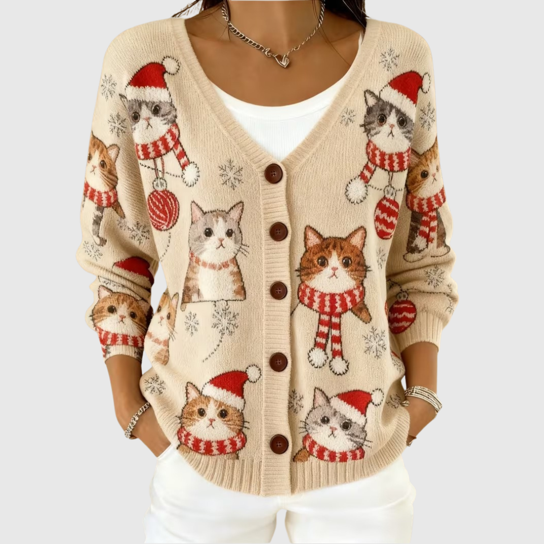 Caterina button-front knit jacket for women