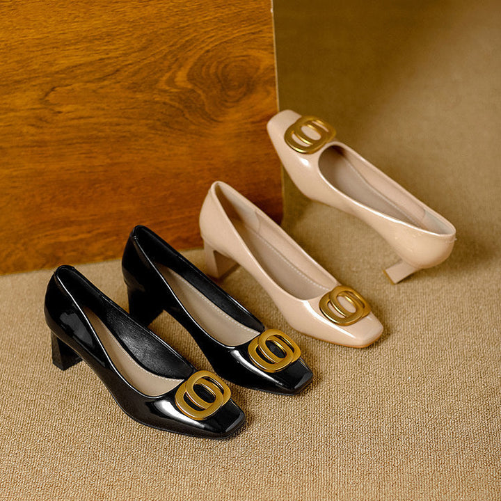 Tyra leather heels for women