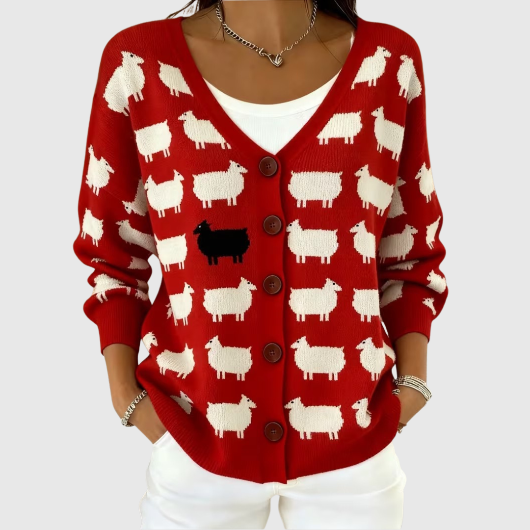 Renatta button-front knit jacket for women