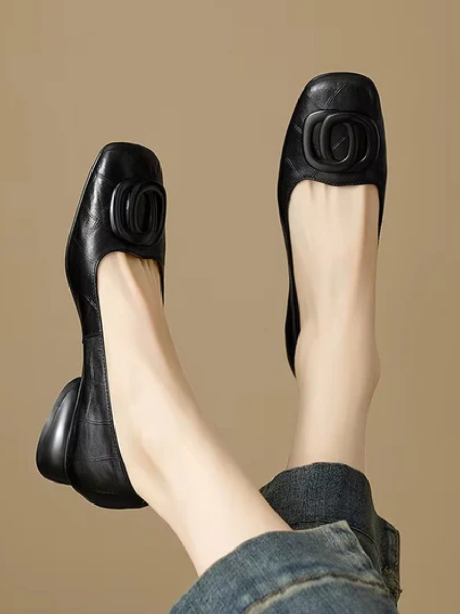 Odette genuine leather flats for women