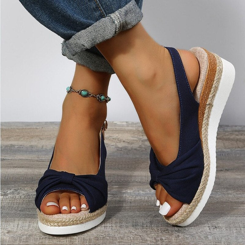 Candy peep-toe comfort sandals for women