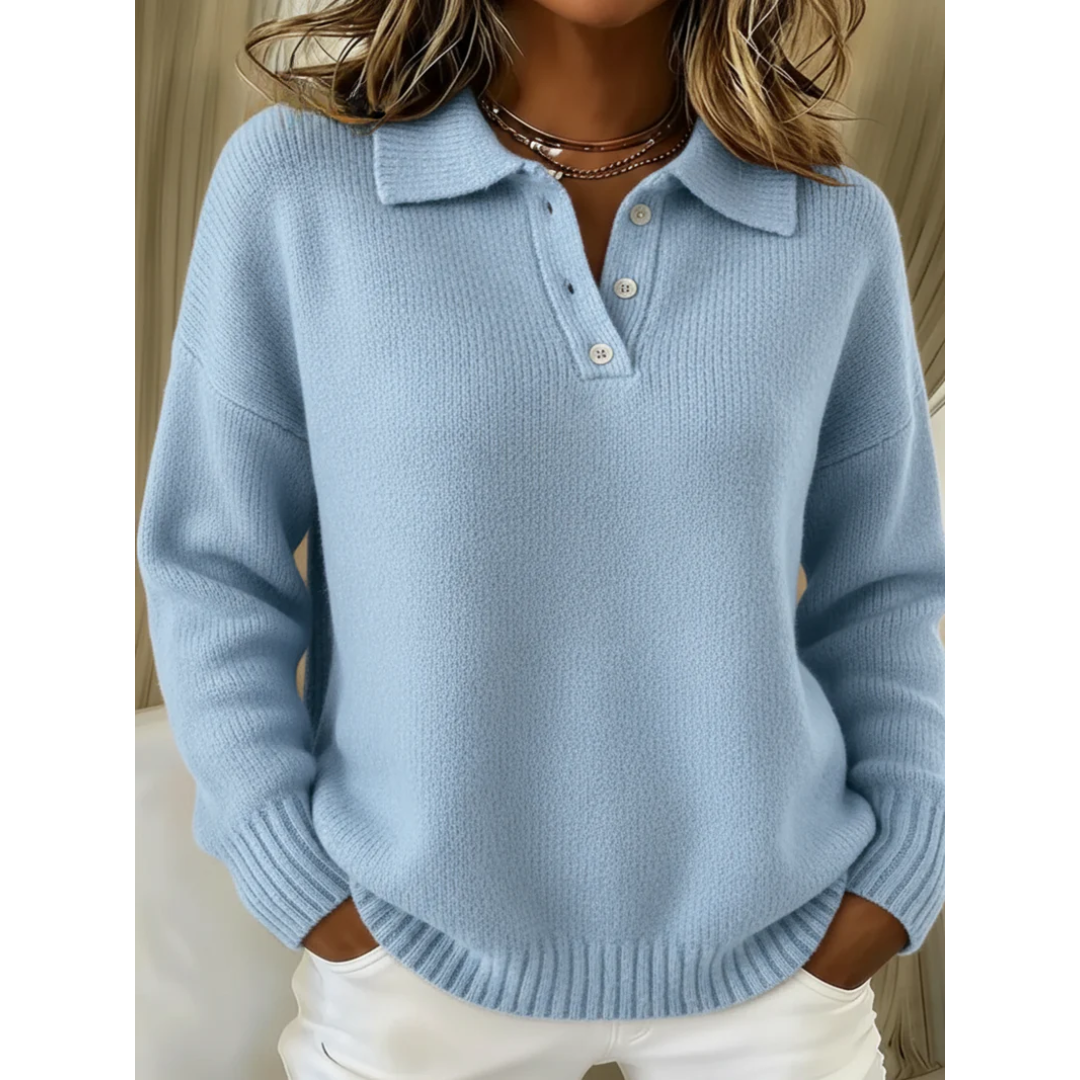 Marina soft button turtleneck for women