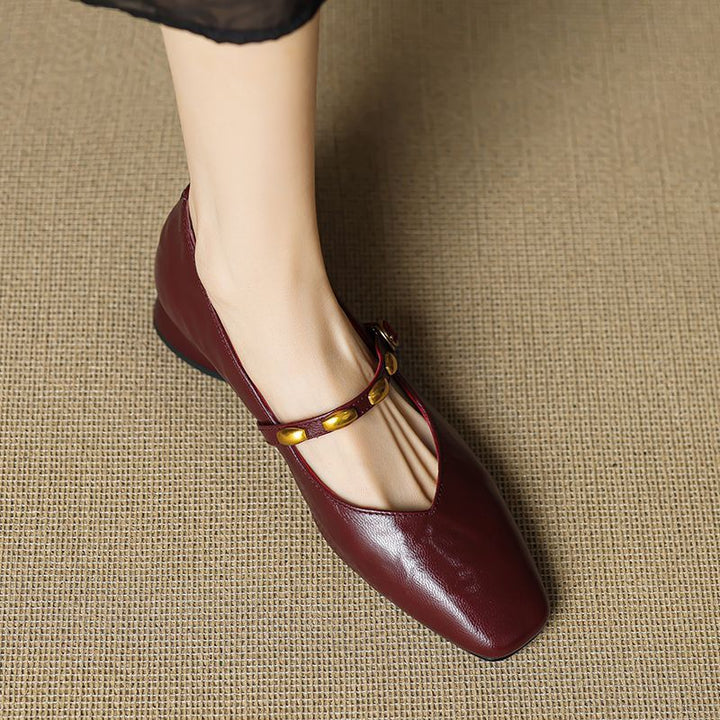 Zyra genuine leather flats for women