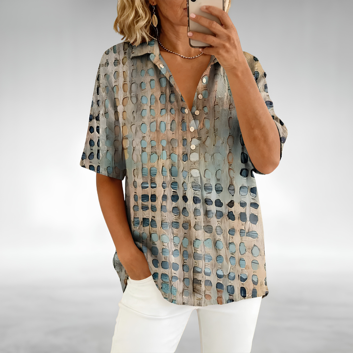 Melody relaxed fit long sleeve top for women
