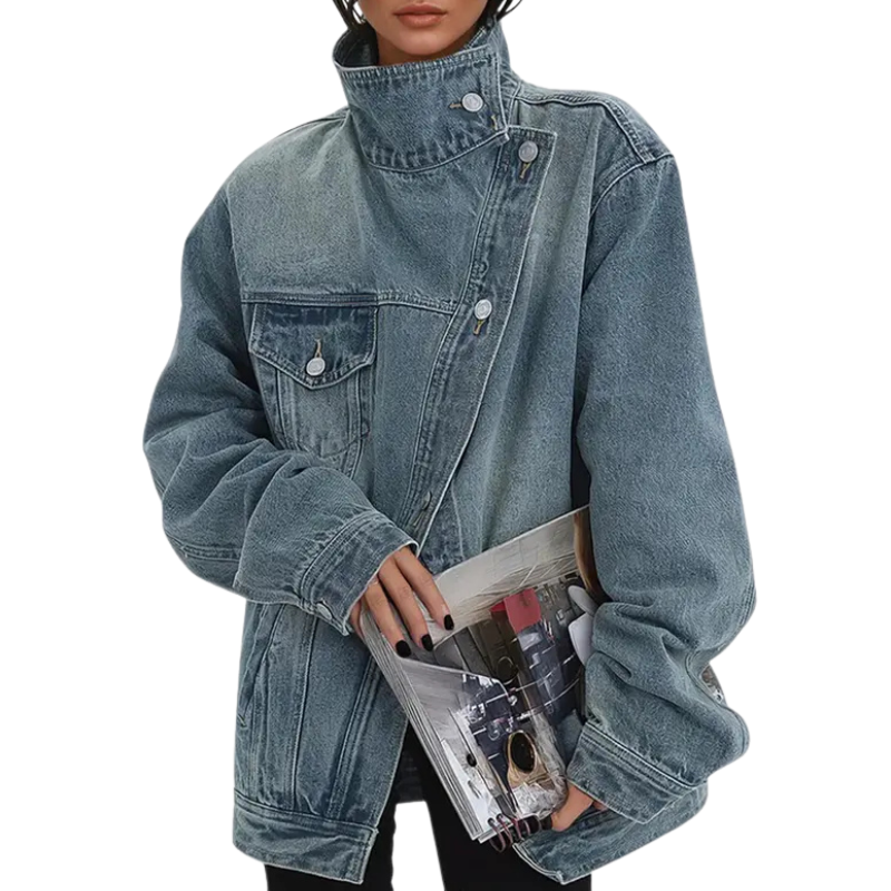 Cleo | Asymmetric Button Jacket