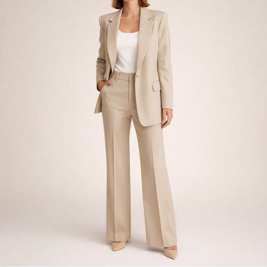 Lena | Tailored Wide-Leg Suit Set
