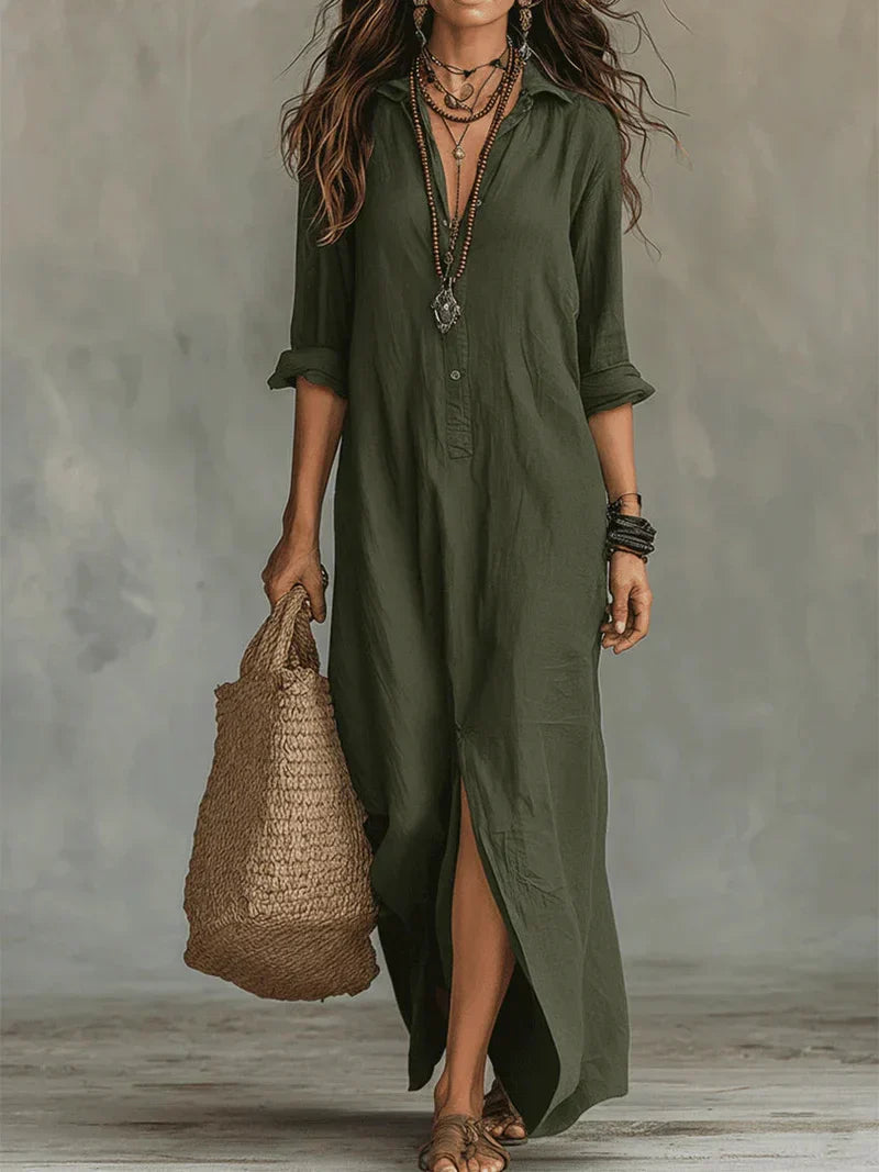 Selena™ | Button Maxi Dress
