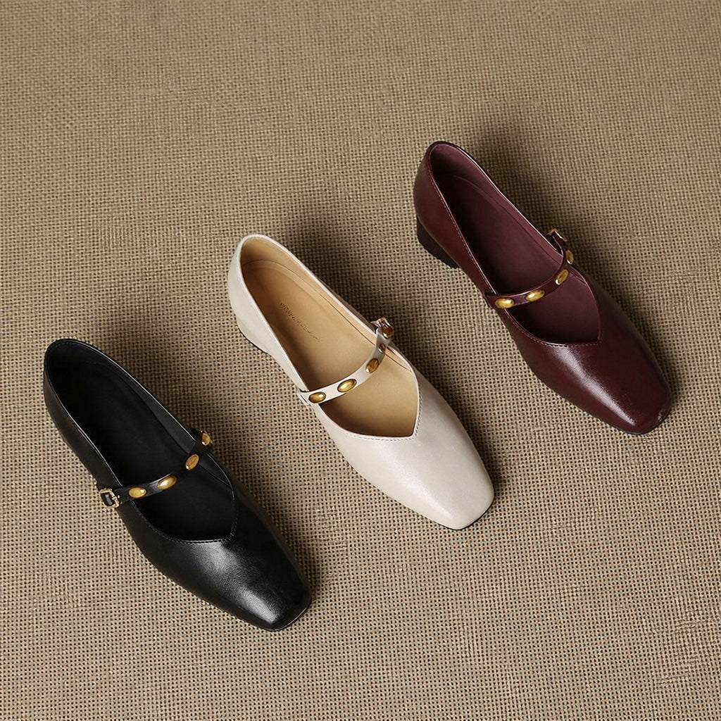 Zyra genuine leather flats for women