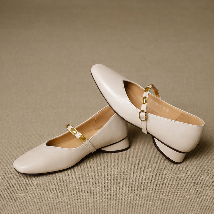 Zyra genuine leather flats for women