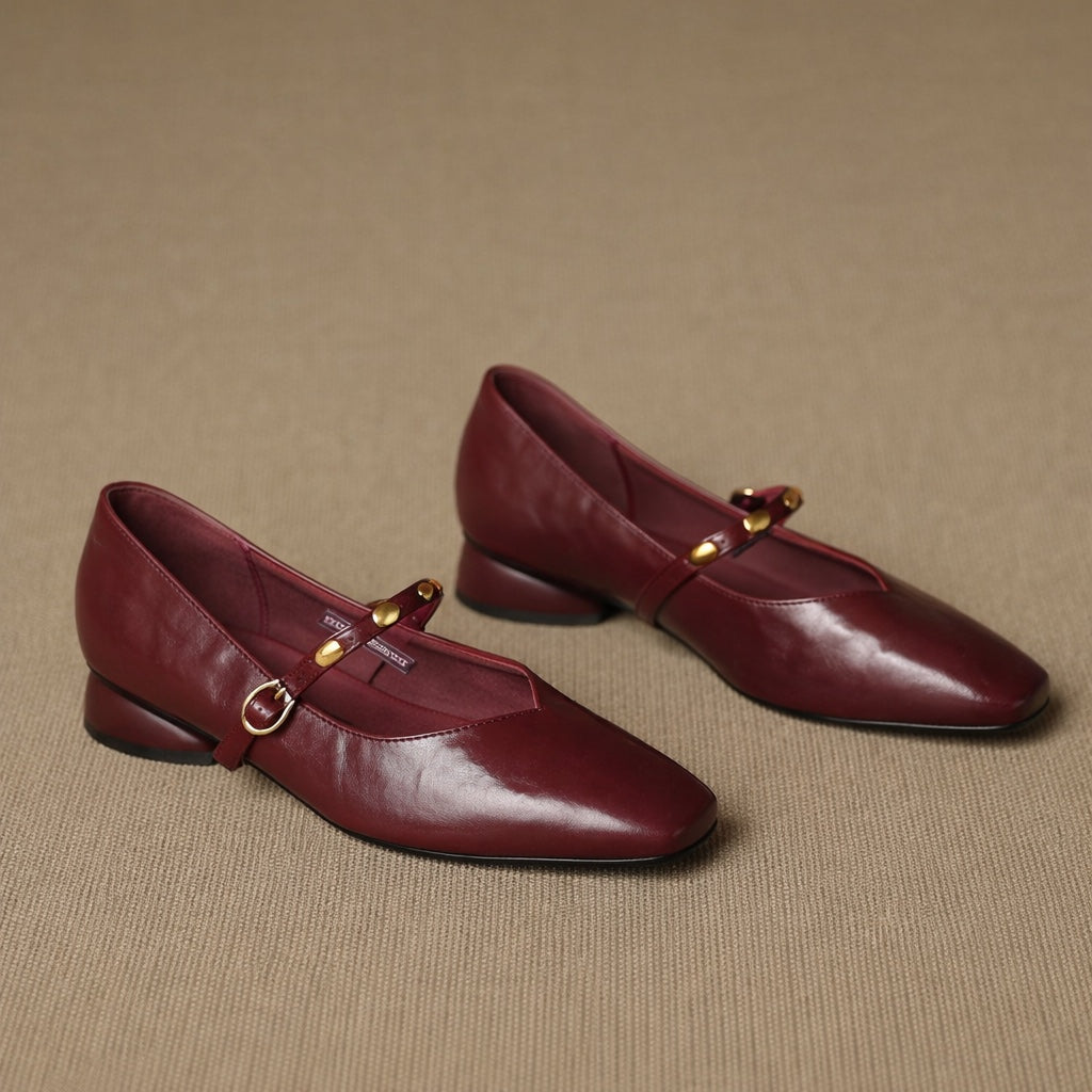 Zyra genuine leather flats for women