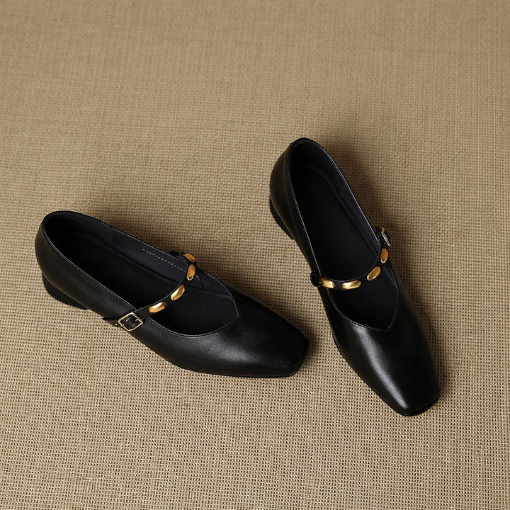 Zyra genuine leather flats for women
