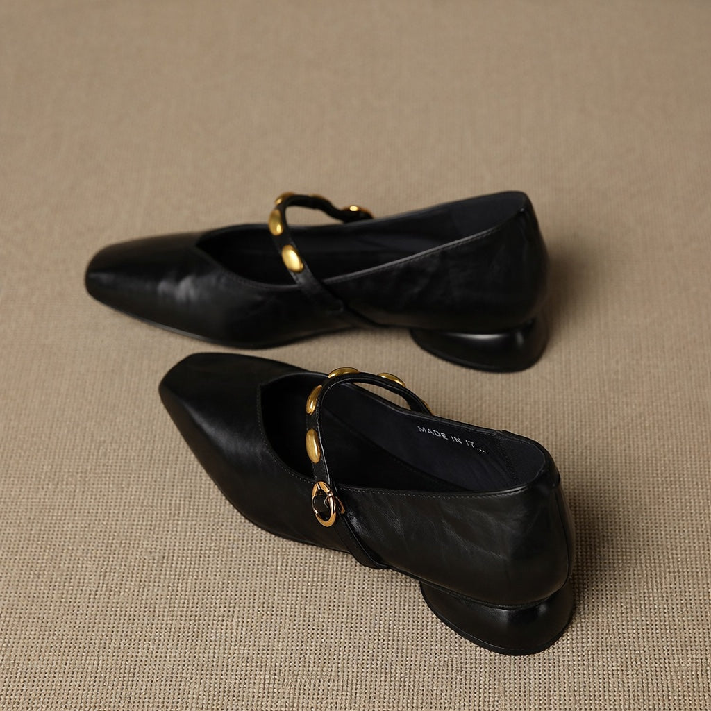 Zyra genuine leather flats for women
