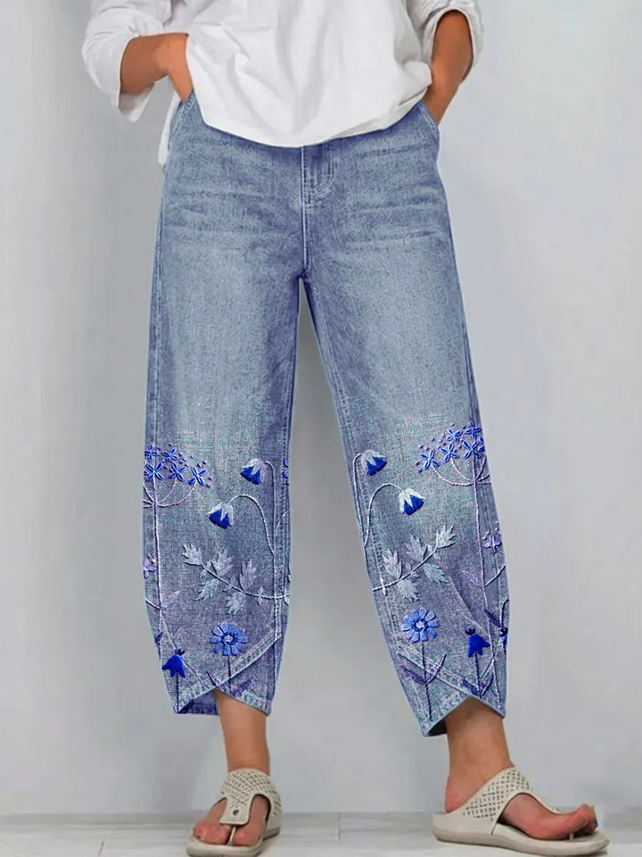 Avery | Chic Embroidered Casual Trousers