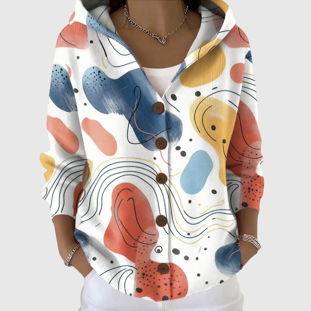 Stellina hooded knit jacket for women