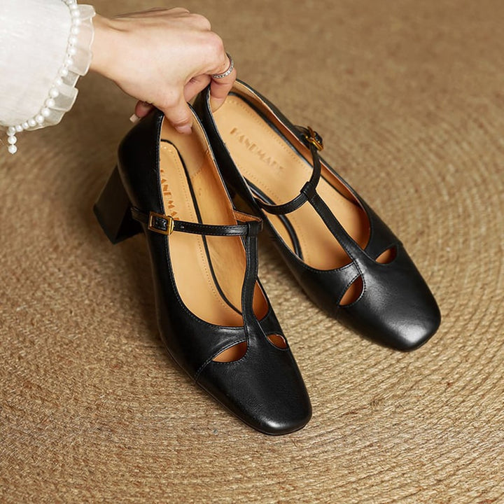 Alysa genuine leather heels for women