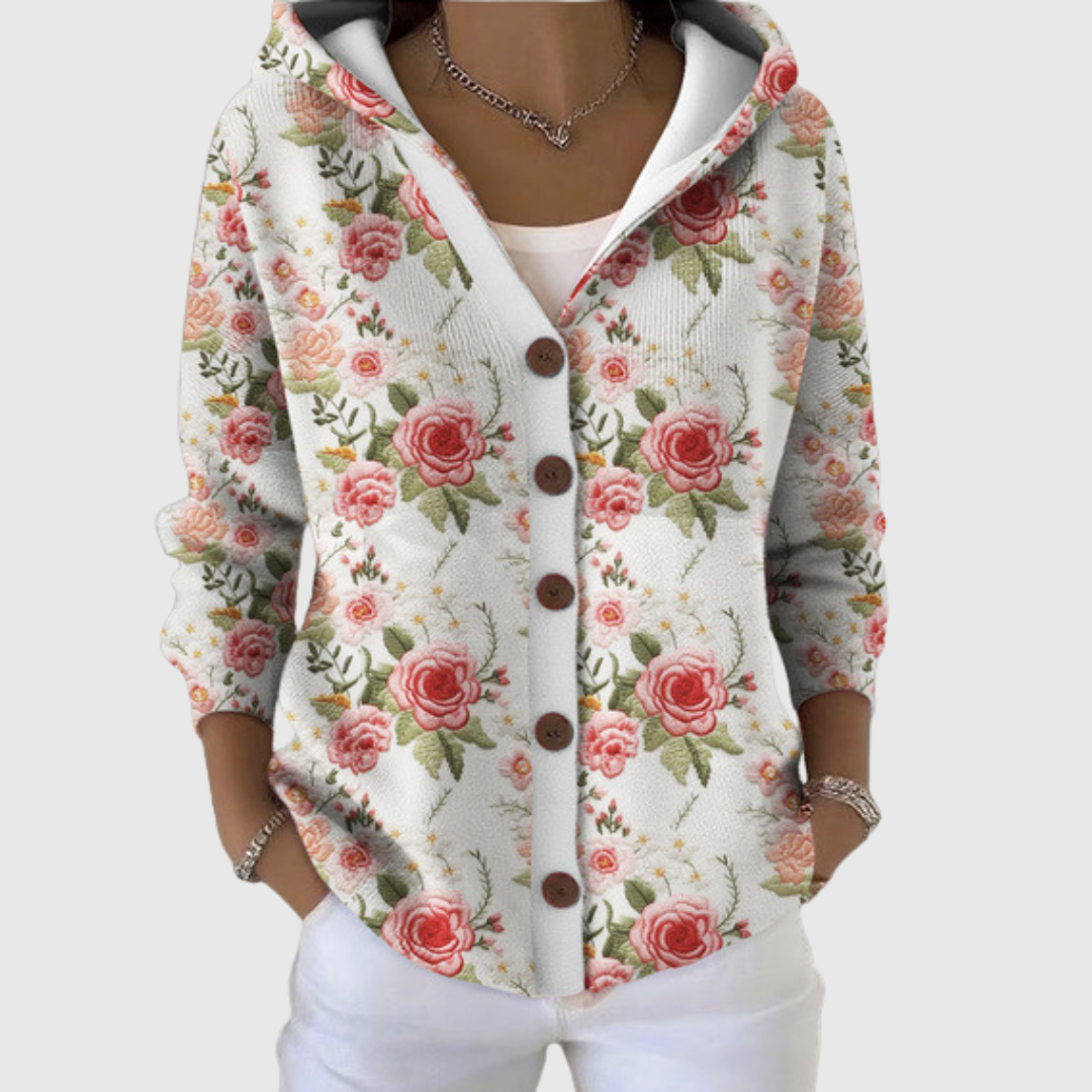 Cesarina hooded knit jacket for women