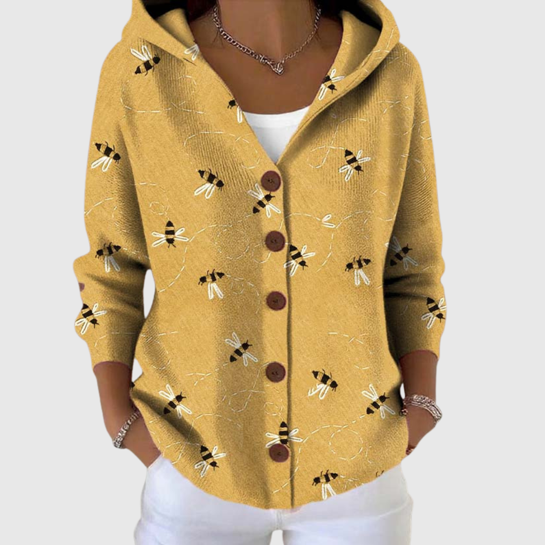 Isabetta hooded knit jacket for women