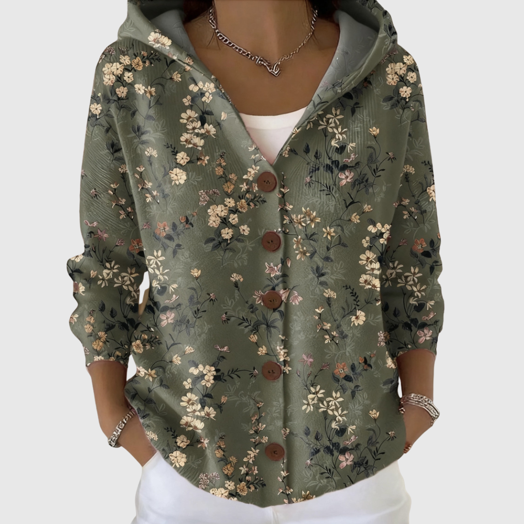 Gloria hooded knit jacket for women