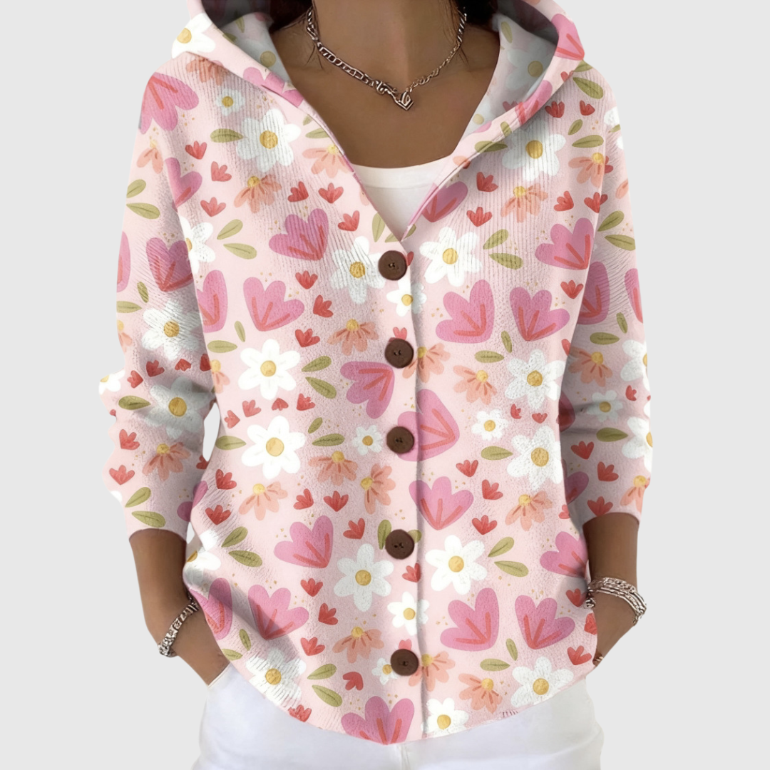 Elisa hooded knit jacket for women