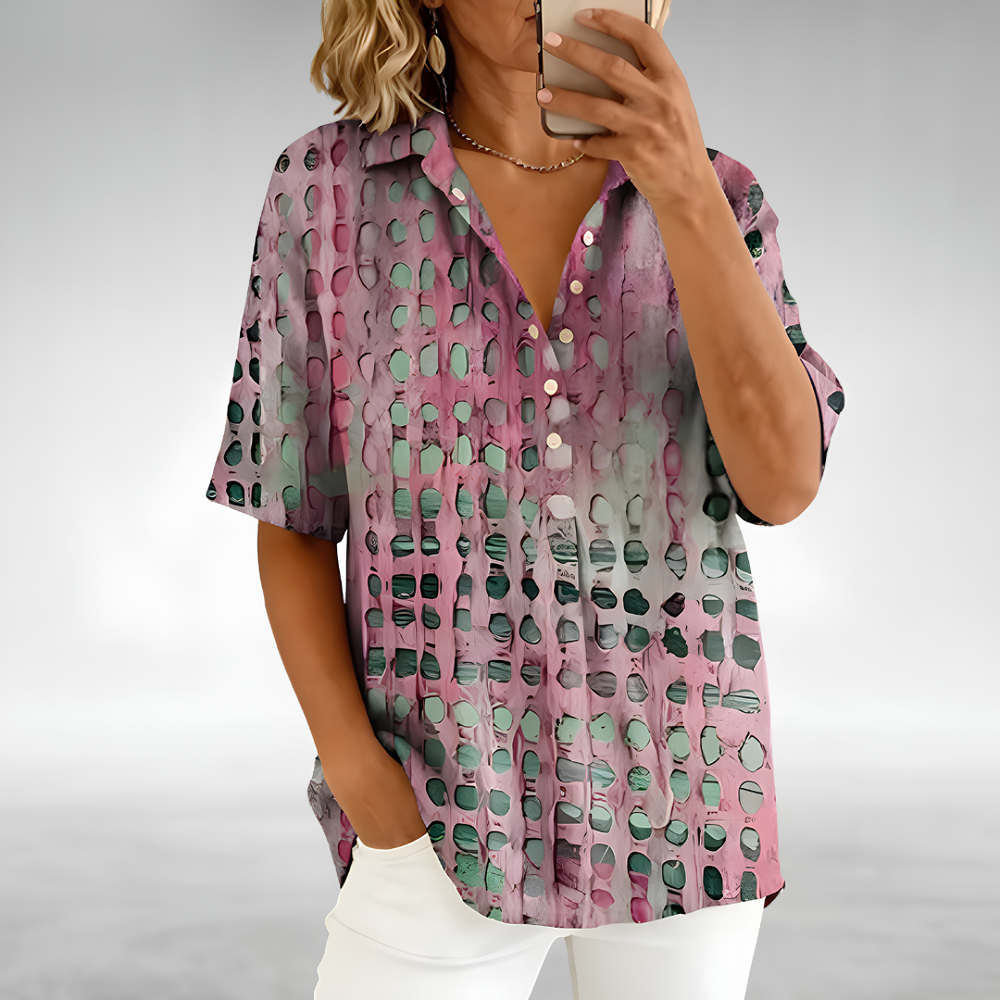 Melody relaxed fit long sleeve top for women