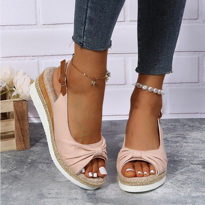 Candy peep-toe comfort sandals for women
