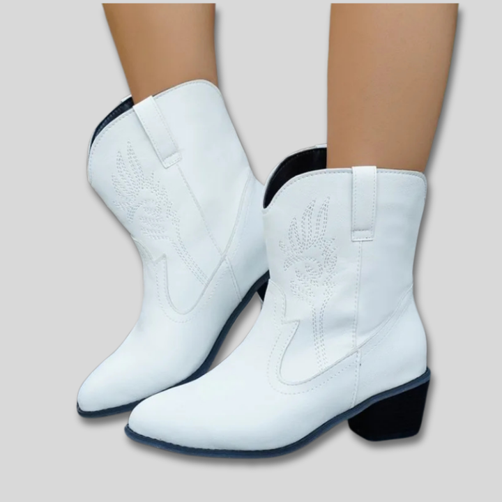 Zephyra embroidered cowboy boots for women