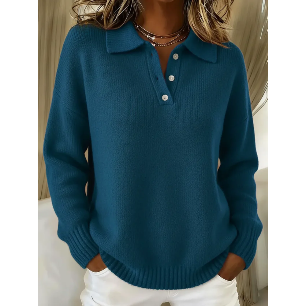 Marina soft button turtleneck for women