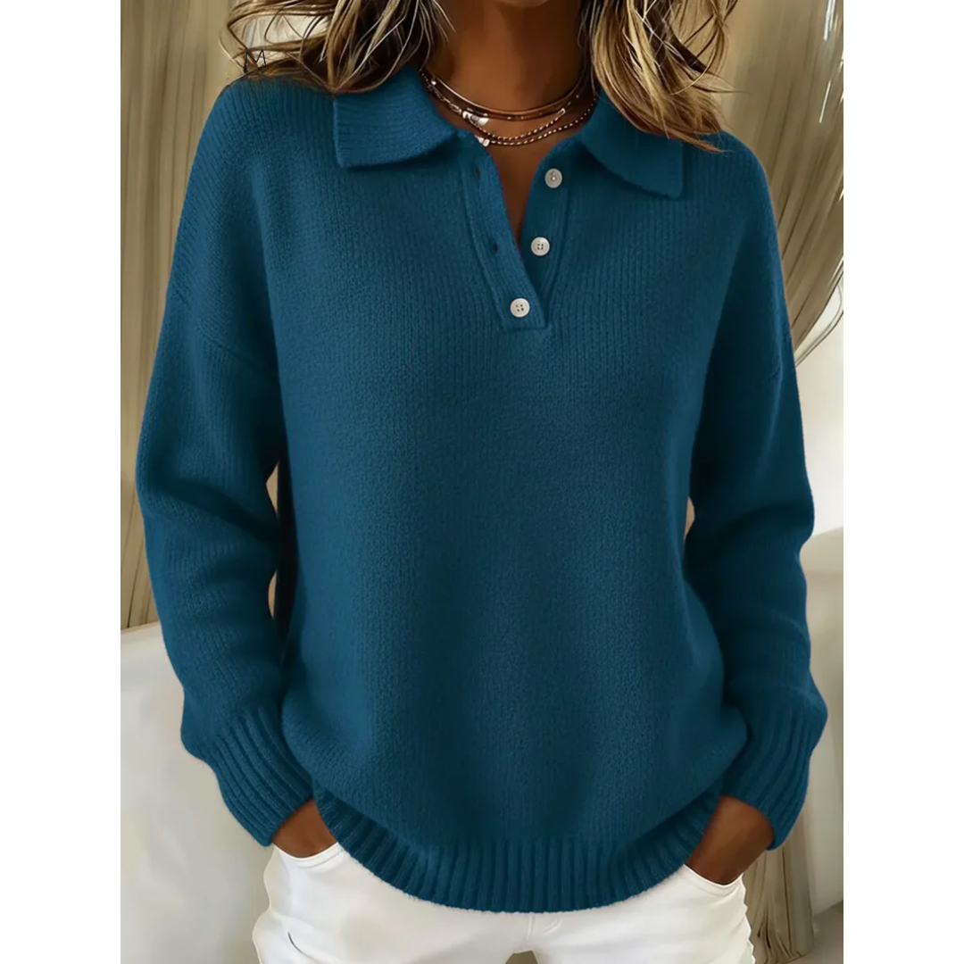 Marina soft button turtleneck for women