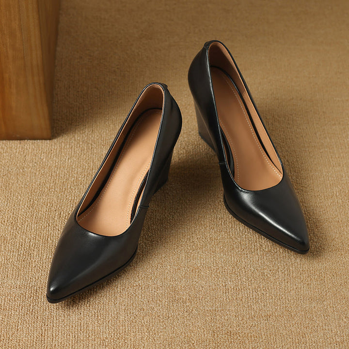 Zella genuine leather heels for women
