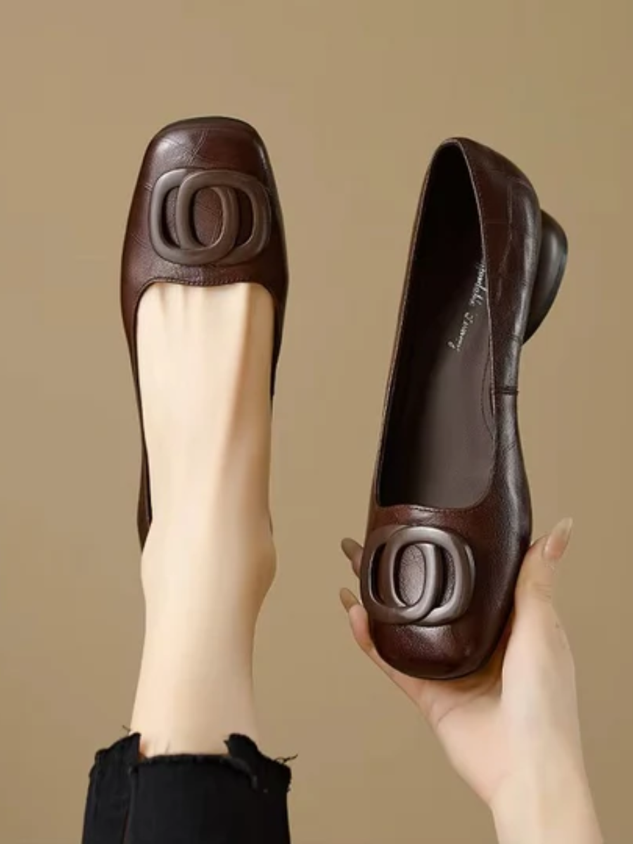 Odette genuine leather flats for women
