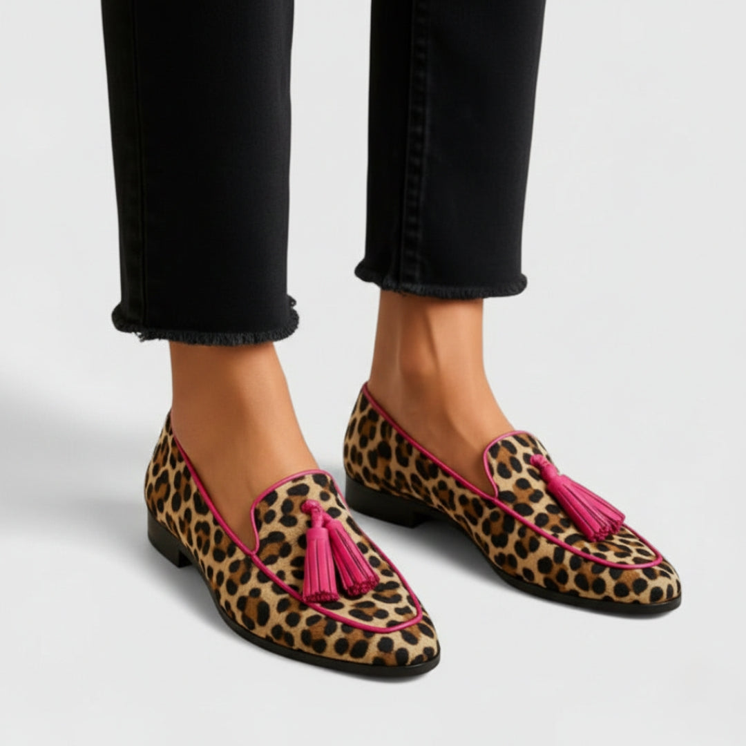 Cecelia supportive leopard loafers for women