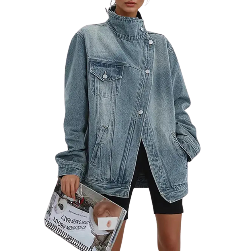 Cleo | Asymmetric Button Jacket